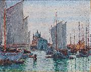Max Arthur Stremel, Schiffe an der Zattere in Venedig